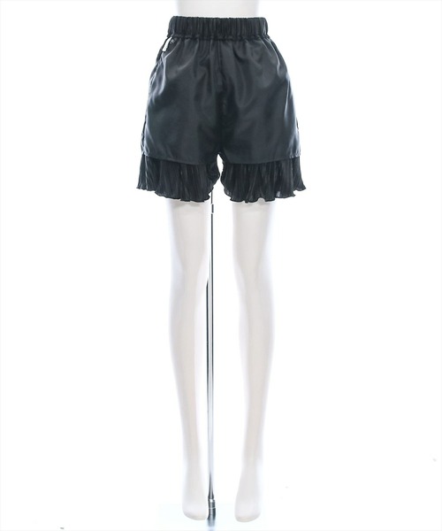 clear（クリア）の「レイヤーフリルヘムスカート [着回し力抜群 ガーリー]≪再入荷≫（スカート・レディース・ブラック/オフホワイト・F）」の9枚目の写真