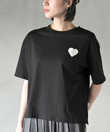 ハートサガラ刺繍Tシャツ