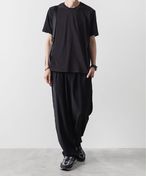 ATTACHMENT(アタッチメント)の「CO/PE ハイゲージパイル スリムフィットS/S TEE / CO/PE HIGH GAUGE PILE SLIM FIT S/S TEE(Tシャツ/カットソー・メンズ・ブラック/ブラウン系/ライトベージュ・1/2/3)」の5枚目の写真