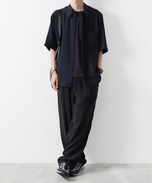 ATTACHMENT(アタッチメント)の「CO/PE ハイゲージパイル スリムフィットS/S TEE / CO/PE HIGH GAUGE PILE SLIM FIT S/S TEE(Tシャツ/カットソー・メンズ・ブラック/ブラウン系/ライトベージュ・1/2/3)」の4枚目の写真