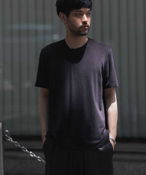 ATTACHMENT(アタッチメント)の「CO/PE ハイゲージパイル スリムフィットS/S TEE / CO/PE HIGH GAUGE PILE SLIM FIT S/S TEE(Tシャツ/カットソー・メンズ・ブラック/ブラウン系/ライトベージュ・1/2/3)」の12枚目の写真