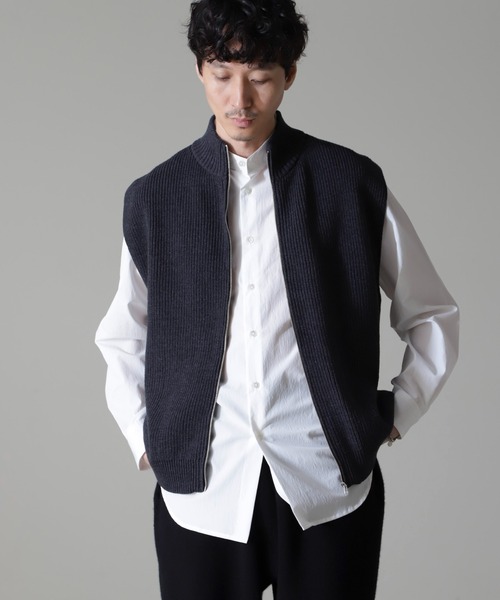 NANO universe（ナノユニバース）の「コットンアクリルドライバーズベスト（ベスト・メンズ・ブラック/チャコール・M/L/XL）」の19枚目の写真