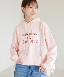 刺繍ロゴ裏毛フーディー