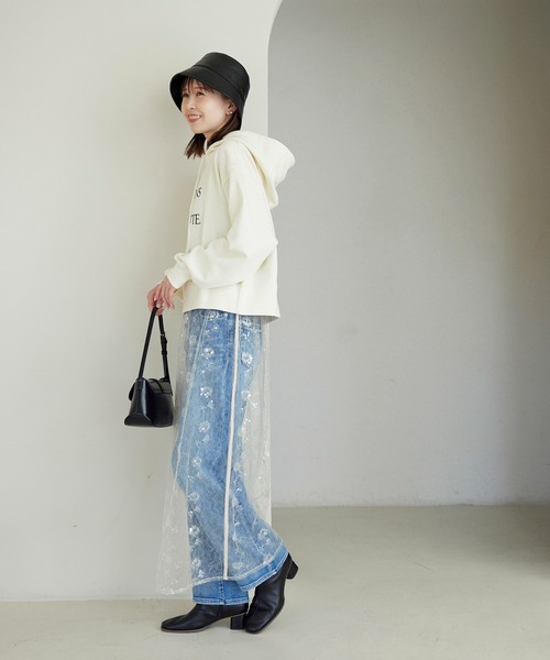 ROPE' PICNIC（ロペピクニック）の「刺繍ロゴ裏毛フーディー（パーカー・レディース・ピンク/キナリ/グレー/ブラック・38）」の15枚目の写真