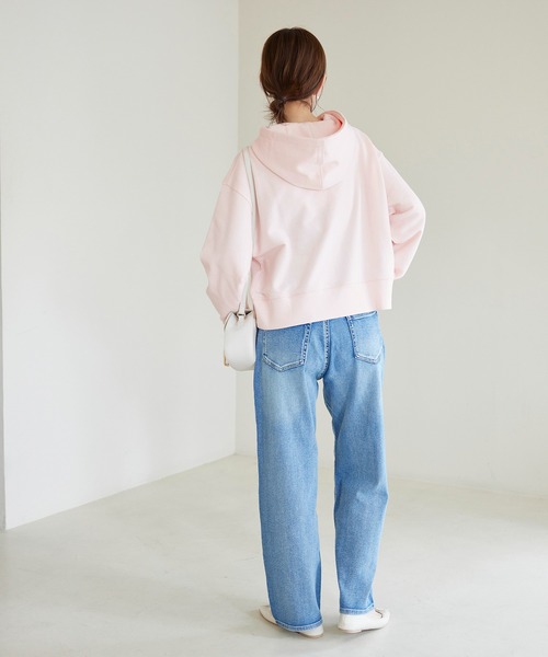 ROPE' PICNIC（ロペピクニック）の「刺繍ロゴ裏毛フーディー（パーカー・レディース・ピンク/キナリ/グレー/ブラック・38）」の8枚目の写真