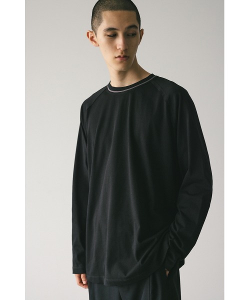 STYLEMIXER(スタイルミキサー)の「カラースキームロンT(Tシャツ/カットソー・メンズ・ブラック/ライトベージュ・MEDIUM/LARGE)」の2枚目の写真