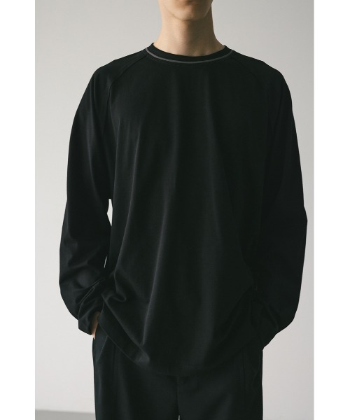 STYLEMIXER(スタイルミキサー)の「カラースキームロンT(Tシャツ/カットソー・メンズ・ブラック/ライトベージュ・MEDIUM/LARGE)」の3枚目の写真