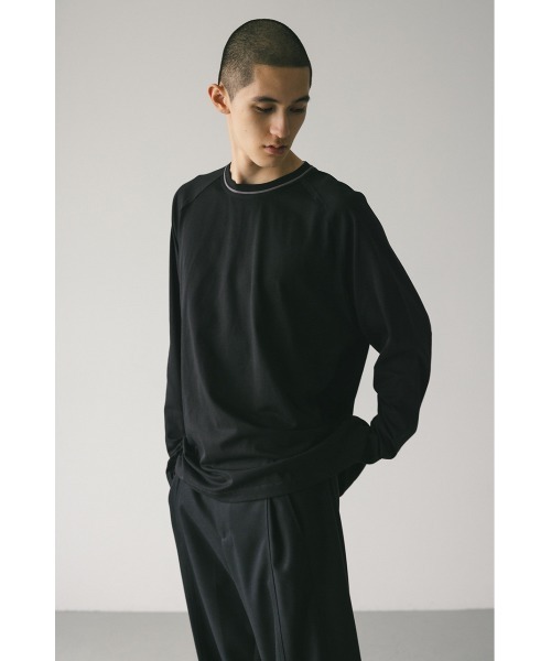 STYLEMIXER(スタイルミキサー)の「カラースキームロンT(Tシャツ/カットソー・メンズ・ブラック/ライトベージュ・MEDIUM/LARGE)」の4枚目の写真