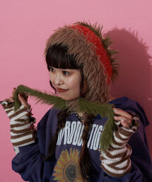 CIAOPANIC(チャオパニック)の【@yuna_maruu企画】【Me+Me/ミープラスミー】ひも付きファー帽子(キャップ)