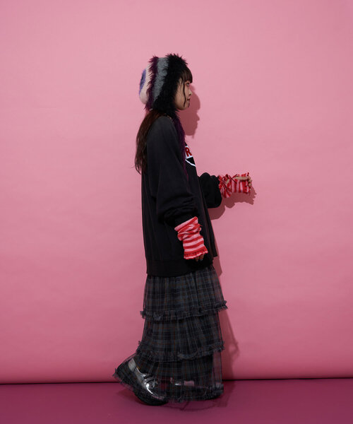 CIAOPANIC（チャオパニック）の「【＠yuna_maruu企画】【Me＋Me/ミープラスミー】ひも付きファー帽子（キャップ・レディース・ブラック/ブラウン/グレー・ONE SIZE）」の7枚目の写真