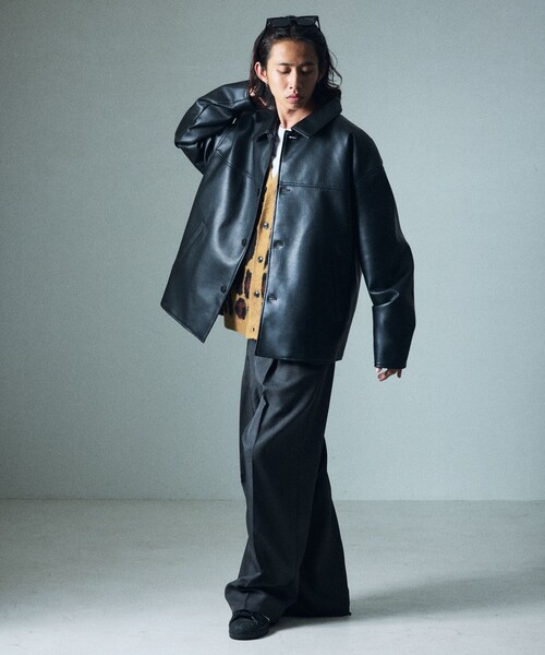 FREAK'S STORE（フリークスストア）の「限定展開 リラックスフィット カーコート/ステンカラーブルゾン（ブルゾン・メンズ・ブラック/ブラウン・SMALL/MEDIUM/LARGE）」の19枚目の写真