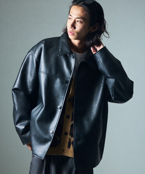 FREAK'S STORE（フリークスストア）の「限定展開 リラックスフィット カーコート/ステンカラーブルゾン（ブルゾン・メンズ・ブラック/ブラウン・SMALL/MEDIUM/LARGE）」の15枚目の写真