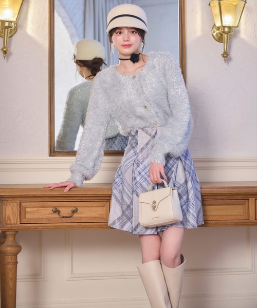 WILLSELECTION（ウィルセレクション）の「ツイードチェックタックミニスカート（スカート・レディース・グリーン系その他/レッド系その他/パープル系その他・FREE）」の13枚目の写真