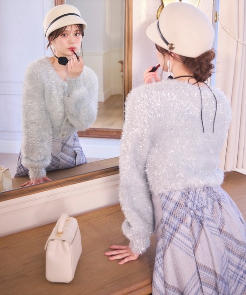 WILLSELECTION（ウィルセレクション）の「ツイードチェックタックミニスカート（スカート・レディース・グリーン系その他/レッド系その他/パープル系その他・FREE）」の14枚目の写真