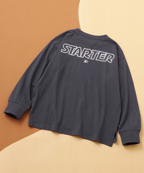 STARTER（スターター）の「STARTER /スターター バックプリント オーバーサイズ ロンT 長袖 キッズ（Tシャツ/カットソー・キッズ・ネイビー/ホワイト系1/ブラック/ダークグリーン/パープル系1/グレー系1/ブラック系1/オフホワイト・160/150/120/110/140/130）」の5枚目の写真