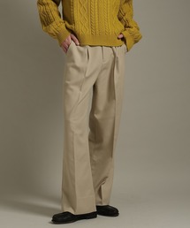 【LURAKU】One tuck straight slacks / 1タックストレートスラックス|SETUP対応