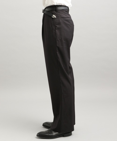 LURAKU】One tuck straight slacks / 1タックストレートスラックス