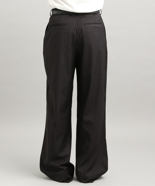 LURAKU】One tuck straight slacks / 1タックストレートスラックス