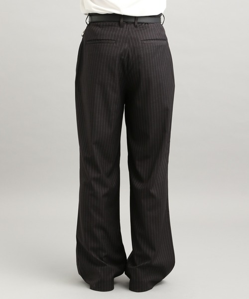 LURAKU】One tuck straight slacks / 1タックストレートスラックス