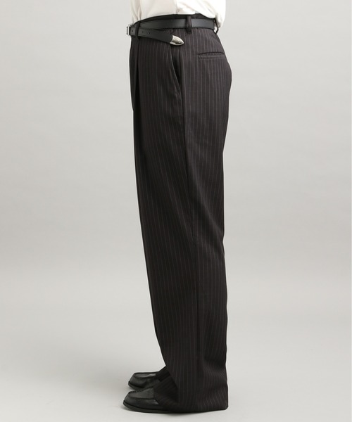LURAKU】One tuck straight slacks / 1タックストレートスラックス 