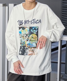 ヴィンテージライクランドスケープグラフィックオーバーサイズTシャツ