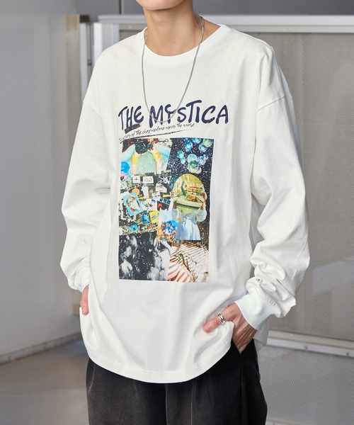 Anchor Smith(アンカー スミス)の「ヴィンテージライクランドスケープグラフィックオーバーサイズTシャツ(Tシャツ/カットソー・レディース・ネイビー/チャコール/ホワイト系/グレー系/グレー系1/ホワイト・M/L)」の7枚目の写真