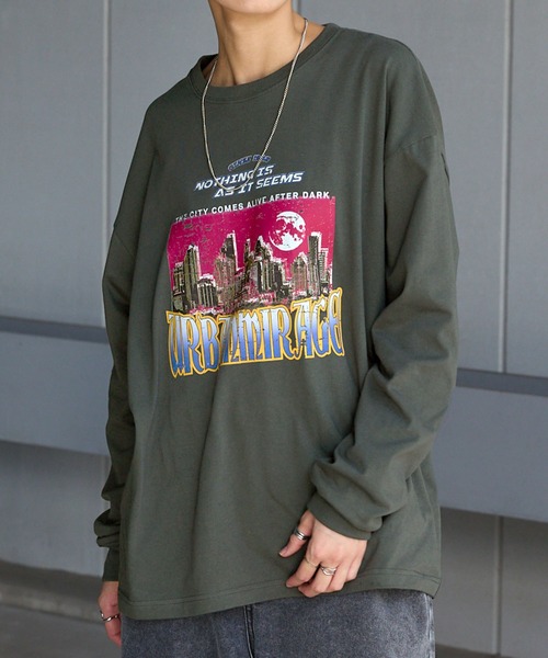 Anchor Smith(アンカー スミス)の「ヴィンテージライクランドスケープグラフィックオーバーサイズTシャツ(Tシャツ/カットソー・レディース・ネイビー/チャコール/ホワイト系/グレー系/グレー系1/ホワイト・M/L)」の22枚目の写真