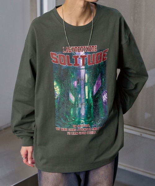 Anchor Smith(アンカー スミス)の「ヴィンテージライクランドスケープグラフィックオーバーサイズTシャツ(Tシャツ/カットソー・レディース・ネイビー/チャコール/ホワイト系/グレー系/グレー系1/ホワイト・M/L)」の15枚目の写真
