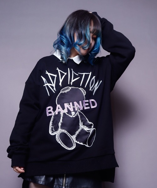 AFYF（エーエフワイエフ）の「AFYF CREW SWEAT/ビッグシルエット クルーネックスウェット/ベア（スウェット・レディース・ブラック系その他/グリーン系その他/ブルー系その他/ブラック系その他2・FREE）」の2枚目の写真