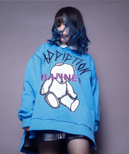 AFYF（エーエフワイエフ）の「AFYF CREW SWEAT/ビッグシルエット クルーネックスウェット/ベア（スウェット・レディース・ブラック系その他/グリーン系その他/ブルー系その他/ブラック系その他2・FREE）」の9枚目の写真