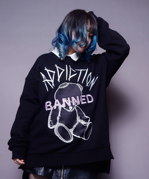 AFYF（エーエフワイエフ）の「AFYF CREW SWEAT/ビッグシルエット クルーネックスウェット/ベア（スウェット・レディース・ブラック系その他/グリーン系その他/ブルー系その他/ブラック系その他2・FREE）」の13枚目の写真