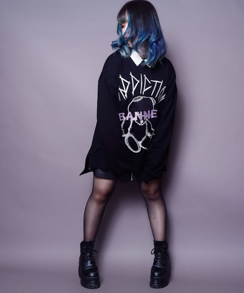 AFYF（エーエフワイエフ）の「AFYF CREW SWEAT/ビッグシルエット クルーネックスウェット/ベア（スウェット・レディース・ブラック系その他/グリーン系その他/ブルー系その他/ブラック系その他2・FREE）」の17枚目の写真