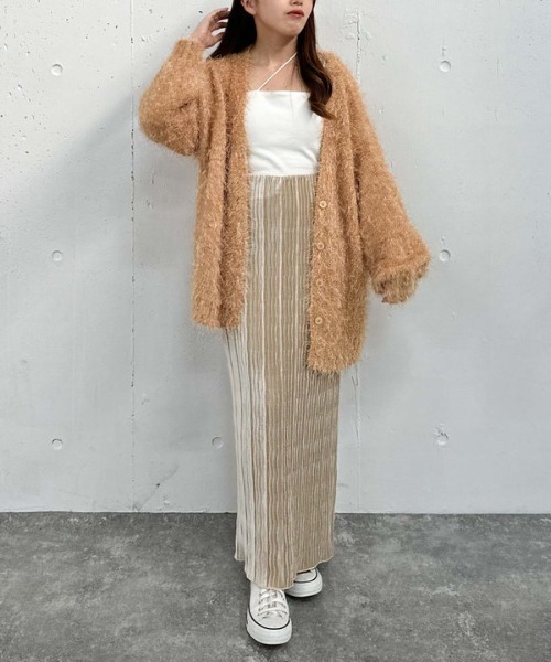 archives（アルシーヴ）の「プリーツベロアタイトスカート（スカート・レディース・ブルー/ブラウン/ベージュ・MEDIUM）」の14枚目の写真