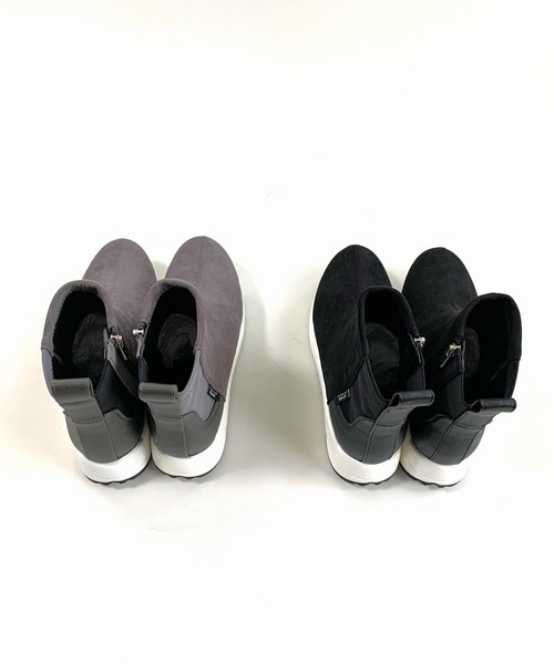 Q（キュー）の「スニーカーブーツ（ブーツ・レディース・グレー/ブラック・24.5/23.5）」の3枚目の写真