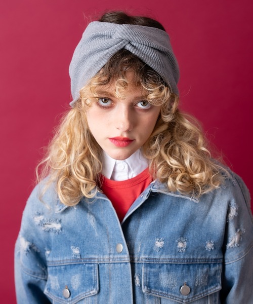 美品　rippmonster リネン　ターバン　オレンジベージュ 美品 rippmonster リネン ターバン オレンジベージュ