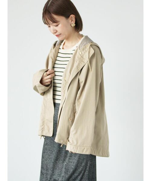 Lugnoncure(ルノンキュール)の「【撥水/花粉防止】マウンテンパーカ(ノーカラージャケット・レディース・ネイビー/カーキ/ベージュ・F)」の9枚目の写真