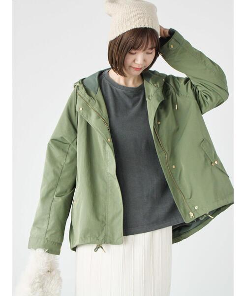 Lugnoncure(ルノンキュール)の「【撥水/花粉防止】マウンテンパーカ(ノーカラージャケット・レディース・ネイビー/カーキ/ベージュ・F)」の12枚目の写真