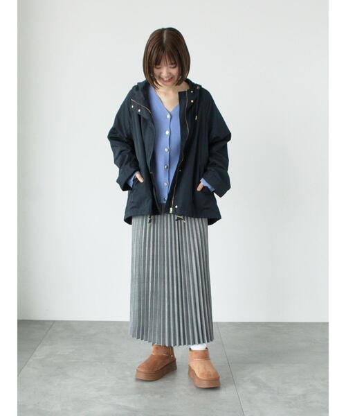 Lugnoncure(ルノンキュール)の「【撥水/花粉防止】マウンテンパーカ(ノーカラージャケット・レディース・ネイビー/カーキ/ベージュ・F)」の13枚目の写真