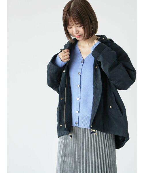 Lugnoncure(ルノンキュール)の「【撥水/花粉防止】マウンテンパーカ(ノーカラージャケット・レディース・ネイビー/カーキ/ベージュ・F)」の15枚目の写真