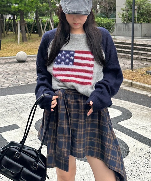 apres jour mignon(アプレジュールミニョン)の「【apresjour mignon SOIE】ラグランアソートジャガードニット【ZOZOTOWN限定アイテム】(ニット/セーター・レディース・ネイビー/ボルドー/チャコールグレー/ブラック・フリー/X-LARGE)」の4枚目の写真