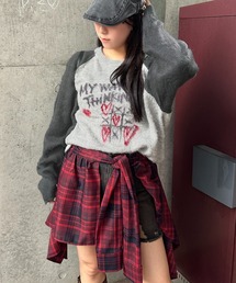 【apresjour mignon SOIE】ラグランアソートジャガードニット【ZOZOTOWN限定アイテム】