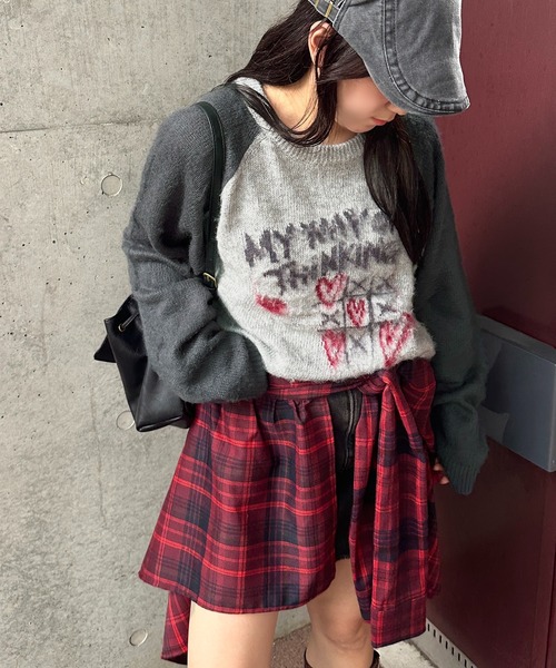 apres jour mignon(アプレジュールミニョン)の「【apresjour mignon SOIE】ラグランアソートジャガードニット【ZOZOTOWN限定アイテム】(ニット/セーター・レディース・ネイビー/ボルドー/チャコールグレー/ブラック・フリー/X-LARGE)」の16枚目の写真