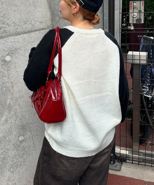 apres jour mignon(アプレジュールミニョン)の「【apresjour mignon SOIE】ラグランアソートジャガードニット【ZOZOTOWN限定アイテム】(ニット/セーター・レディース・ネイビー/ボルドー/チャコールグレー/ブラック・フリー/X-LARGE)」の10枚目の写真