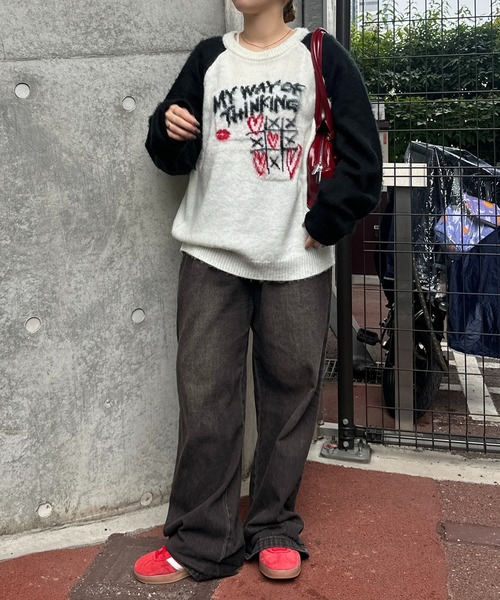 apres jour mignon(アプレジュールミニョン)の「【apresjour mignon SOIE】ラグランアソートジャガードニット【ZOZOTOWN限定アイテム】(ニット/セーター・レディース・ネイビー/ボルドー/チャコールグレー/ブラック・フリー/X-LARGE)」の12枚目の写真