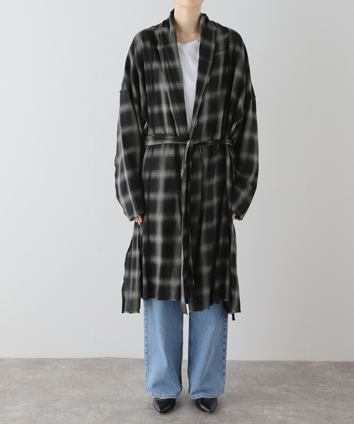 PROVOKE(プロヴォーク)ombrercheck gownガウンコート新品 PROVOKE （プロヴォーク）の「【PROVOKE/プロヴォーク