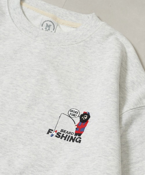 1111clothing(ワンフォークロージング)の「ヘビー裏毛 ワンポイント刺繍 スウェット / Heavyweight one-point embroidery sweatshirt(スウェット・メンズ・B/C/F/E/D/A・L/M)」の4枚目の写真