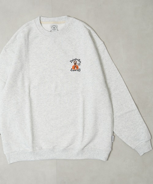 1111clothing(ワンフォークロージング)の「ヘビー裏毛 ワンポイント刺繍 スウェット / Heavyweight one-point embroidery sweatshirt(スウェット・メンズ・B/C/F/E/D/A・L/M)」の7枚目の写真