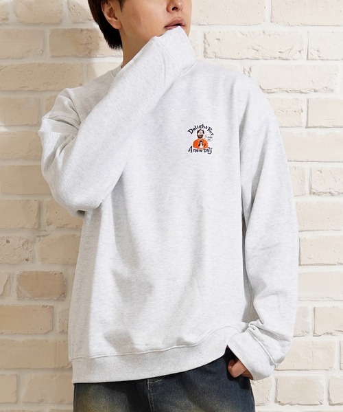1111clothing(ワンフォークロージング)の「ヘビー裏毛 ワンポイント刺繍 スウェット / Heavyweight one-point embroidery sweatshirt(スウェット・メンズ・B/C/F/E/D/A・L/M)」の10枚目の写真