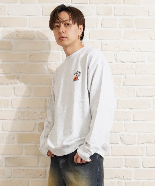 1111clothing(ワンフォークロージング)の「ヘビー裏毛 ワンポイント刺繍 スウェット / Heavyweight one-point embroidery sweatshirt(スウェット・メンズ・B/C/F/E/D/A・L/M)」の9枚目の写真