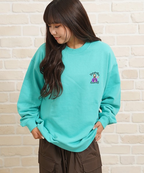 1111clothing(ワンフォークロージング)の「ヘビー裏毛 ワンポイント刺繍 スウェット / Heavyweight one-point embroidery sweatshirt(スウェット・メンズ・B/C/F/E/D/A・L/M)」の16枚目の写真